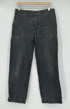 Takeo Kikuchi Pants Gray Blue Japanese Striped Casual Trousers Sz 3